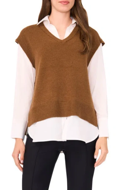 Halogenr Halogen(r) Layered Look Sweater Vest