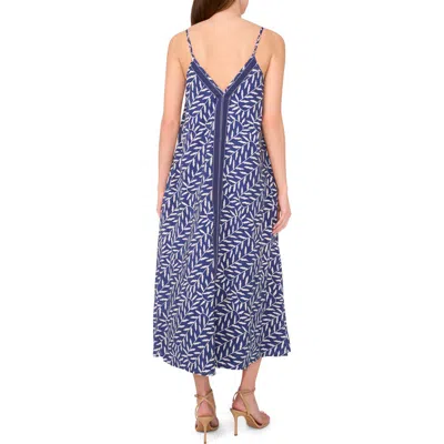Halogenr Halogen(r) Leaf Print Contrast Detail Shift Dress