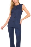 Halogenr Halogen(r) Long Fitted Vest In Blue
