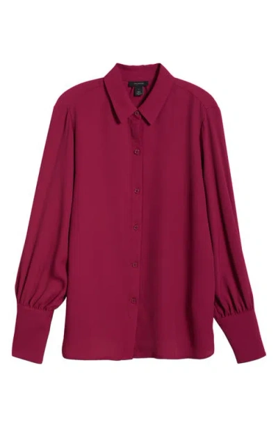 Halogenr Halogen(r) Long Sleeve Button-up Shirt In Raspberry Purple