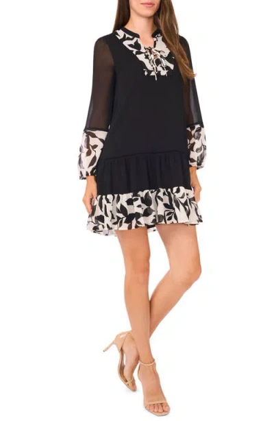 Halogenr Halogen(r) Long Sleeve Minidress In Black