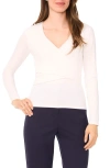 Halogenr Halogen(r) Long Sleeve Wrap Top In White