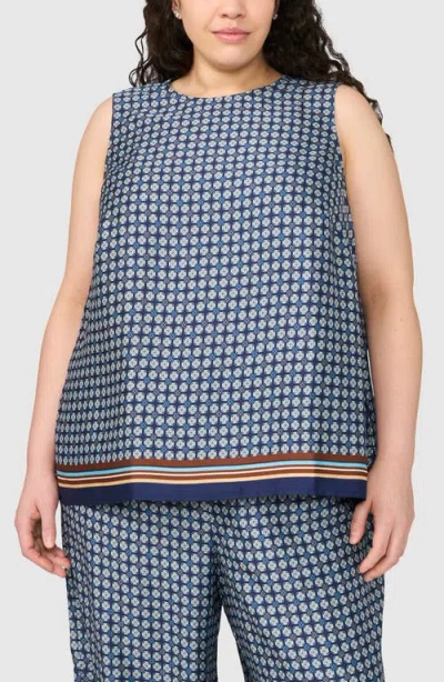 Halogenr Halogen(r) Medallion Print Tank In Blue
