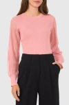 Halogenr Halogen(r) Mix Media Sweater In Bridal Rose Pink