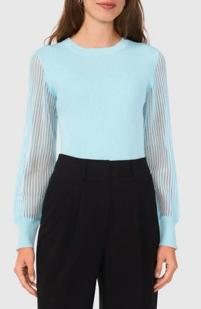 Halogenr Halogen(r) Mix Media Sweater In Iced Aqua