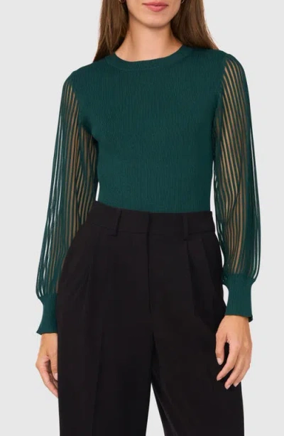 Halogenr Halogen(r) Mix Media Sweater In June Bug Green