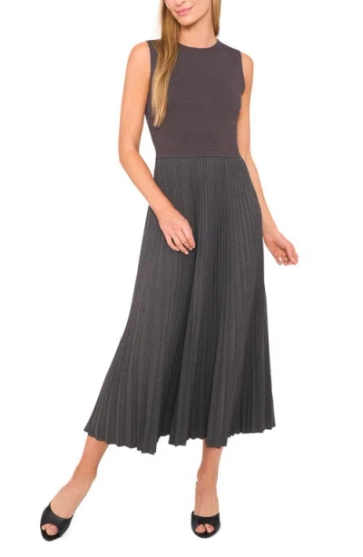 Halogenr Halogen(r) Mixed Media Sleeveless Maxi Dress In Gray