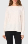 Halogenr Halogen(r) Mixed Stitch Sweater In Antique White