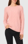 Halogenr Halogen(r) Mixed Stitch Sweater In Bridal Rose Pink