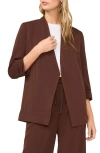 Halogenr Halogen(r) Open Front Blazer In Chicory Coffee