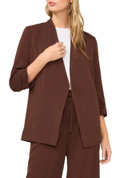 Halogenr Halogen(r) Open Front Blazer In Chicory Coffee