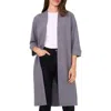 Halogenr Halogen(r) Open Front Longline Cardigan In Quiet Shade Grey