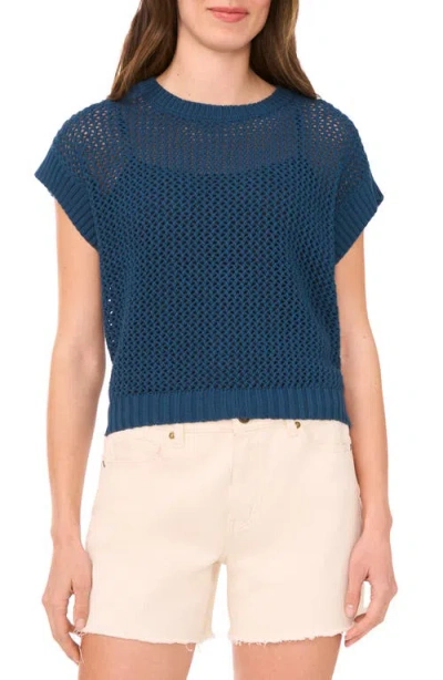 Halogenr Halogen(r) Open Stitch Cotton Crop Sweater Vest