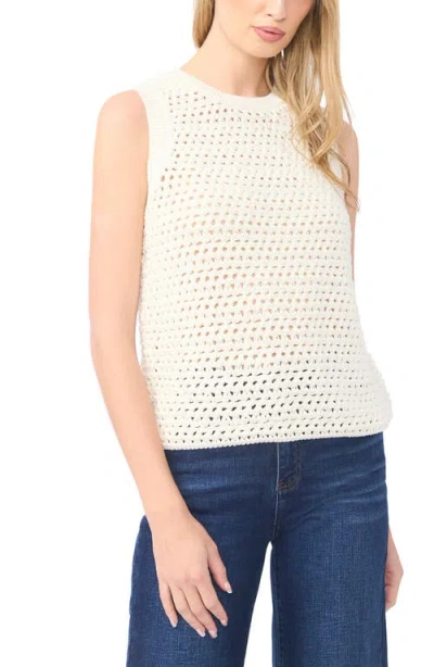 Halogenr Halogen(r) Open Stitch Sweater Tank In Neutral