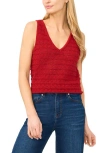 Halogenr Halogen(r) Openwork Sleeveless Sweater In Burgundy