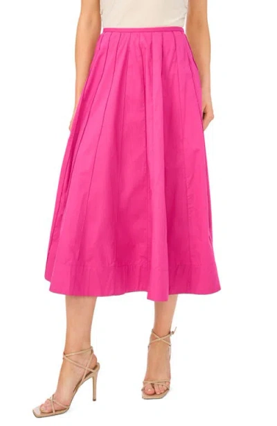 Halogenr Halogen(r) Pintuck Cotton Midi Skirt In Pink