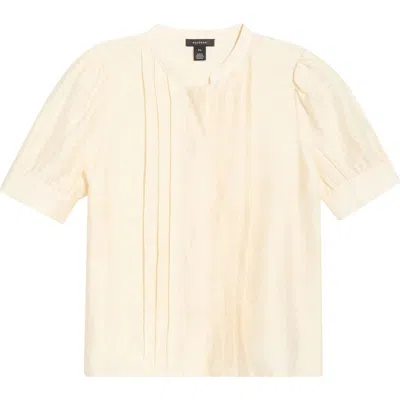 Halogenr Halogen(r) Pintuck Pleat Button-up Top In Neutral