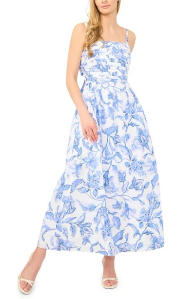 Halogenr Halogen(r) Pleated Back Cutout Cotton Maxi Sundress In White