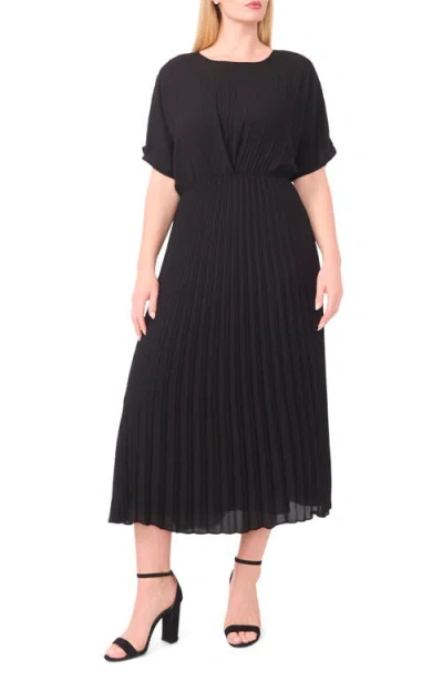 Halogenr Halogen(r) Pleated Dolman Sleeve Maxi Dress In Black