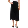 Halogenr Halogen(r) Pleated Mixed Media Skirt In Rich Black