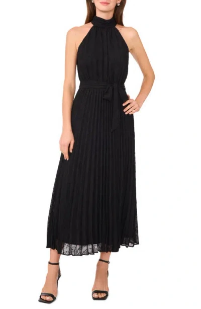 Halogenr Halogen(r) Pleated Tie Waist Maxi Dress In Rich Black