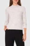 Halogenr Halogen(r) Pointelle Mock Neck Sweater In Silver Heather