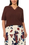 Halogenr Halogen(r) Pointelle Polo Sweater