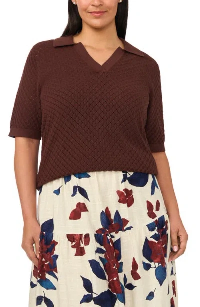 Halogenr Halogen(r) Pointelle Polo Sweater