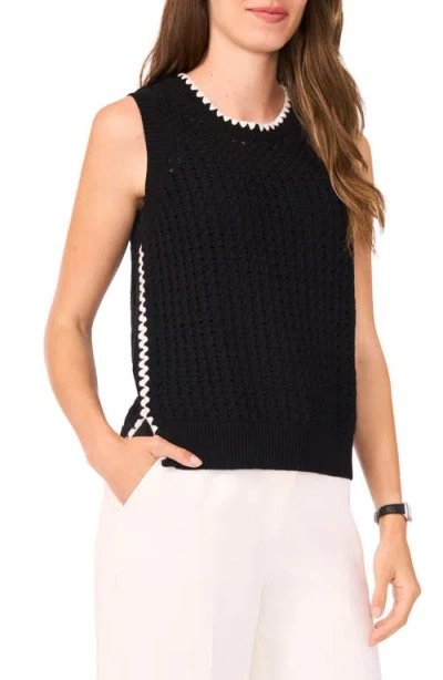 Halogenr Halogen(r) Pointelle Sleeveless Sweater