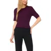 Halogenr Halogen(r) Pointelle Stitch Short Sleeve Sweater In Multi