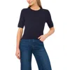Halogenr Halogen(r) Pointelle Stitch Short Sleeve Sweater In Multi