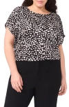 Halogenr Halogen(r) Polka Dot Crepe Top In Multi