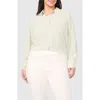Halogenr Halogen(r) Print Button-up Shirt In Mint Creme