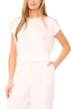 Halogenr Halogen(r) Mock Neck Cap Sleeve Shell In White