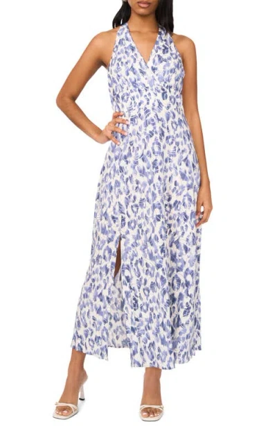 Halogenr Halogen(r) Print Halter Maxi Dress In Moonlight Blue