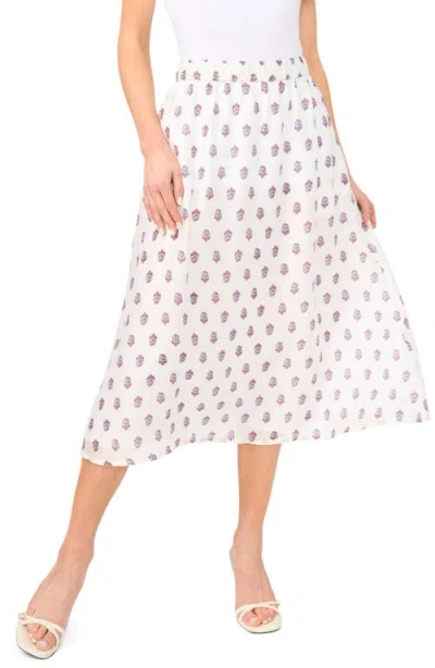 Halogenr Halogen(r) Print Midi Skirt In White