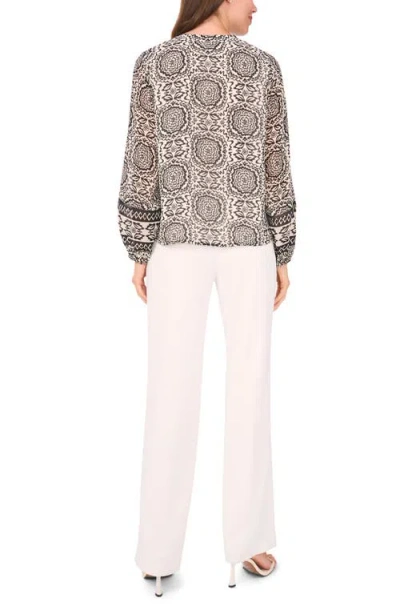 Halogenr Halogen(r) Print Peasant Top In Black