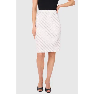Halogenr Halogen(r) Print Ponte Pencil Skirt In New Ivory