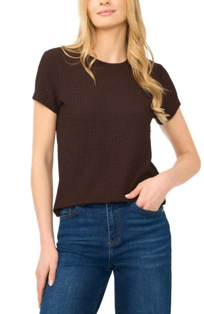 Halogenr Halogen(r) Pucker Crewneck T-shirt In Brown