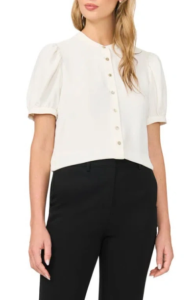 Halogenr Halogen(r) Puff Sleeve Button-up Top In New Ivory