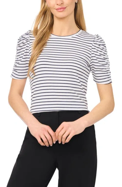 Halogenr Halogen(r) Puff Sleeve Stripe Tee In White