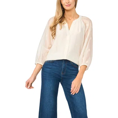 Halogenr Halogen(r) Raglan Sleeve Balloon Top In White