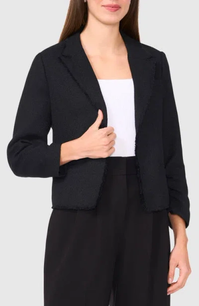 Halogenr Halogen(r) Raw Hem Crop Blazer In Rich Black