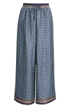 Halogenr Halogen(r) Relaxed Drawstring Satin Pants In Blue