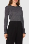 Halogenr Halogen(r) Rhinestone Button Sweater In Midnight Black