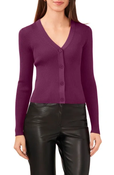 Halogenr Halogen(r) Rib Cardigan In Purple