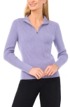 Halogenr Halogen(r) Rib Quarter Zip Sweater In Blue