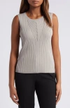 Halogenr Halogen(r) Rib Sleeveless Sweater In Flint Grey