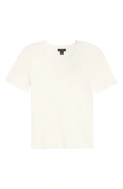 Halogenr Halogen(r) Ribbed Scallop Trim Sweater In White
