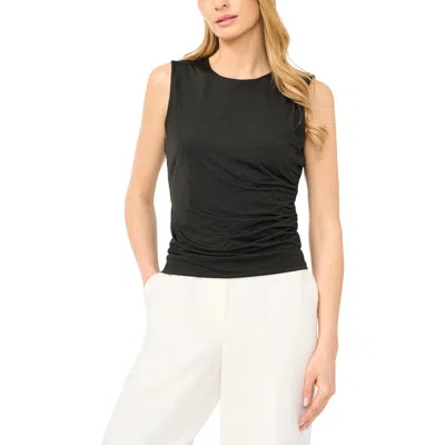 Halogenr Halogen(r) Ruched Sleeveless Top In Black